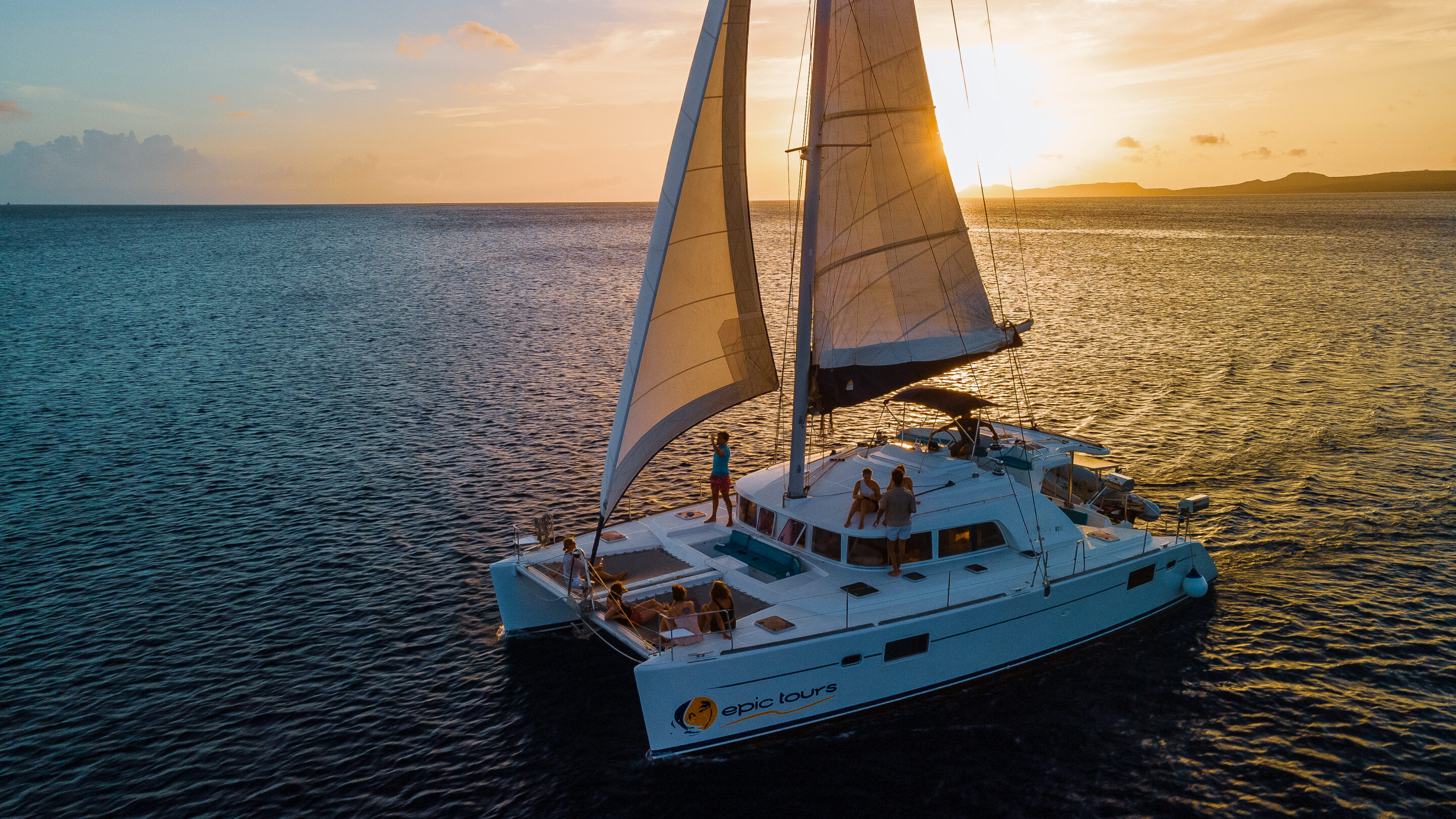 sunset bliss catamaran tour